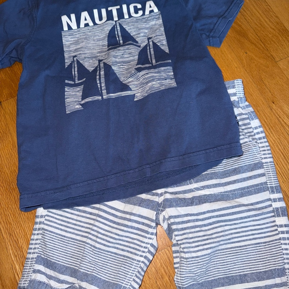 Nautica Kids Navy and White Pajama Set